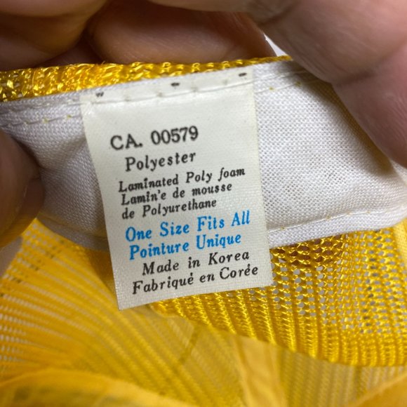 Vintage Trucker Hat Mesh Cap Snapback Black Yellow G&M Excavating Patch Logo 80s - Picture 8 of 8